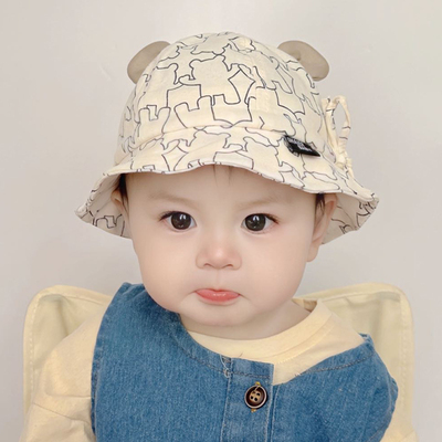 云艾熊纯棉渔夫闹盆帽