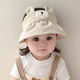 婴儿帽子夏季 薄款 遮阳小熊防晒宝宝防紫外线男女童空顶帽小月龄潮