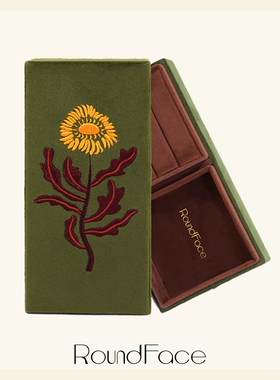 RoundFace 复古丝绒刺绣首饰收纳盒礼品盒