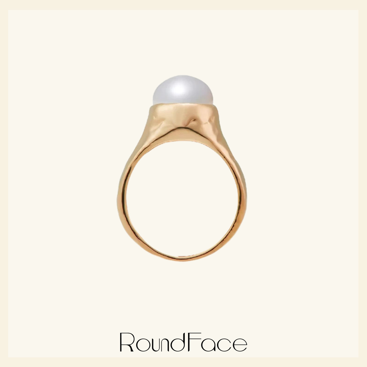 RoundFace20AW CANON RING 原创小众高级感淡水珍珠女戒指法式