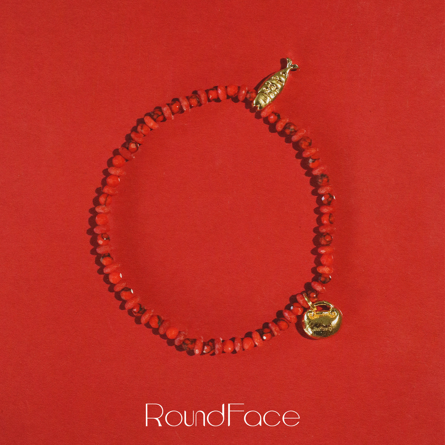 RoundFace 新年配饰特别系列 红色原创鱼跃财门本命年礼物送女友