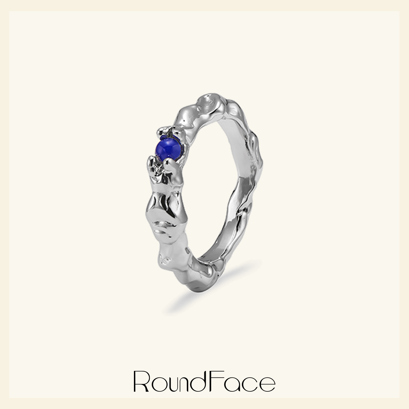 RoundFace925银纯手工戒指