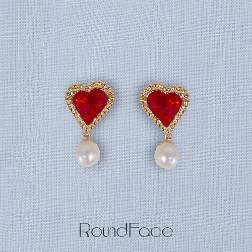 爱心礼物roundface珍珠法式