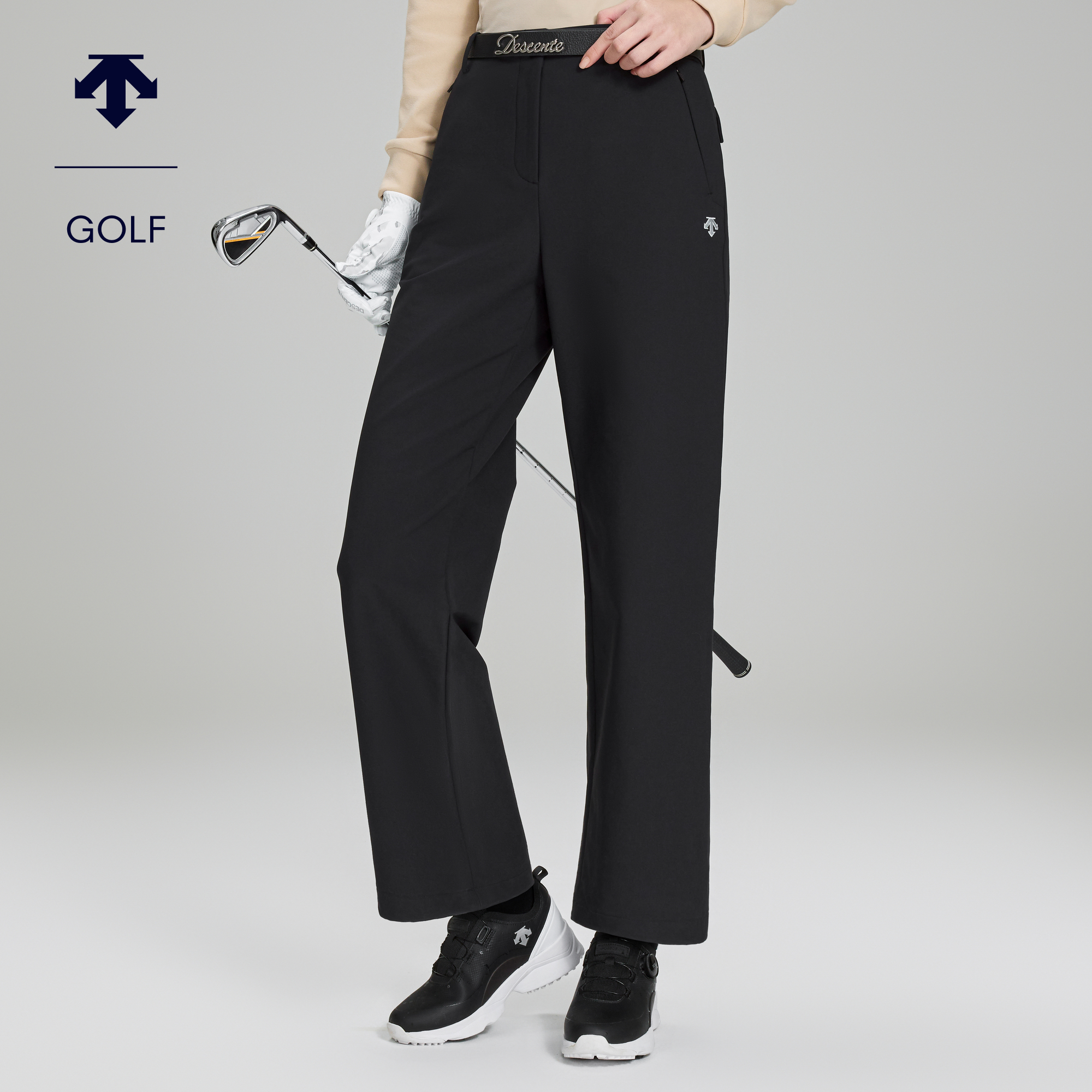 DESCENTEGOLF迪桑特高尔夫女士S-CORE系列抗静电阔腿长裤冬季新品