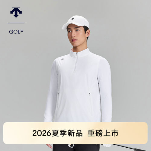 【假两件】迪桑特高尔夫男PRO针梭拼接长袖上衣防晒透气 夏季新品