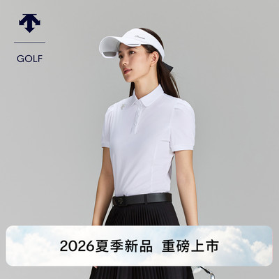 DESCENTEGOLF迪桑特高尔夫女士PRO透气短袖POLO衫泡泡袖早秋新品