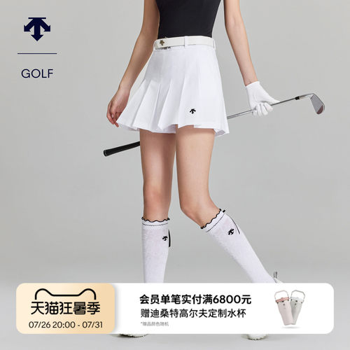DESCENTEGOLF迪桑特高尔夫女士PRO系列时尚百褶短裤夏季新品