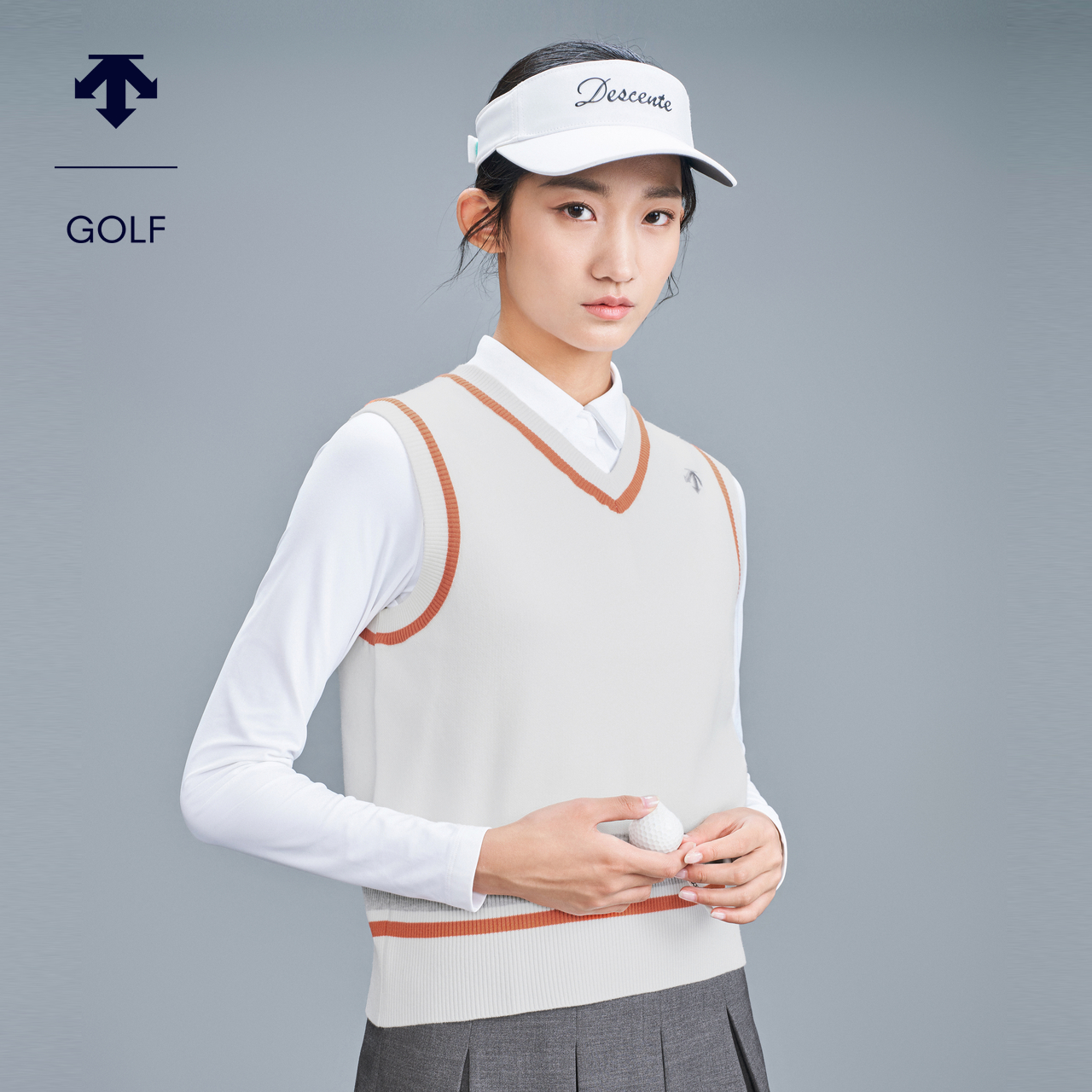 DESCENTEGOLF 迪桑特高尔夫  女子毛衣马夹G342WFKV92
