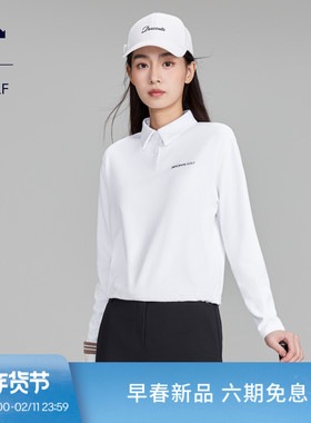 DESCENTEGOLF迪桑特高尔夫女士S-CORE系列宽松长袖POLO衫早春新品