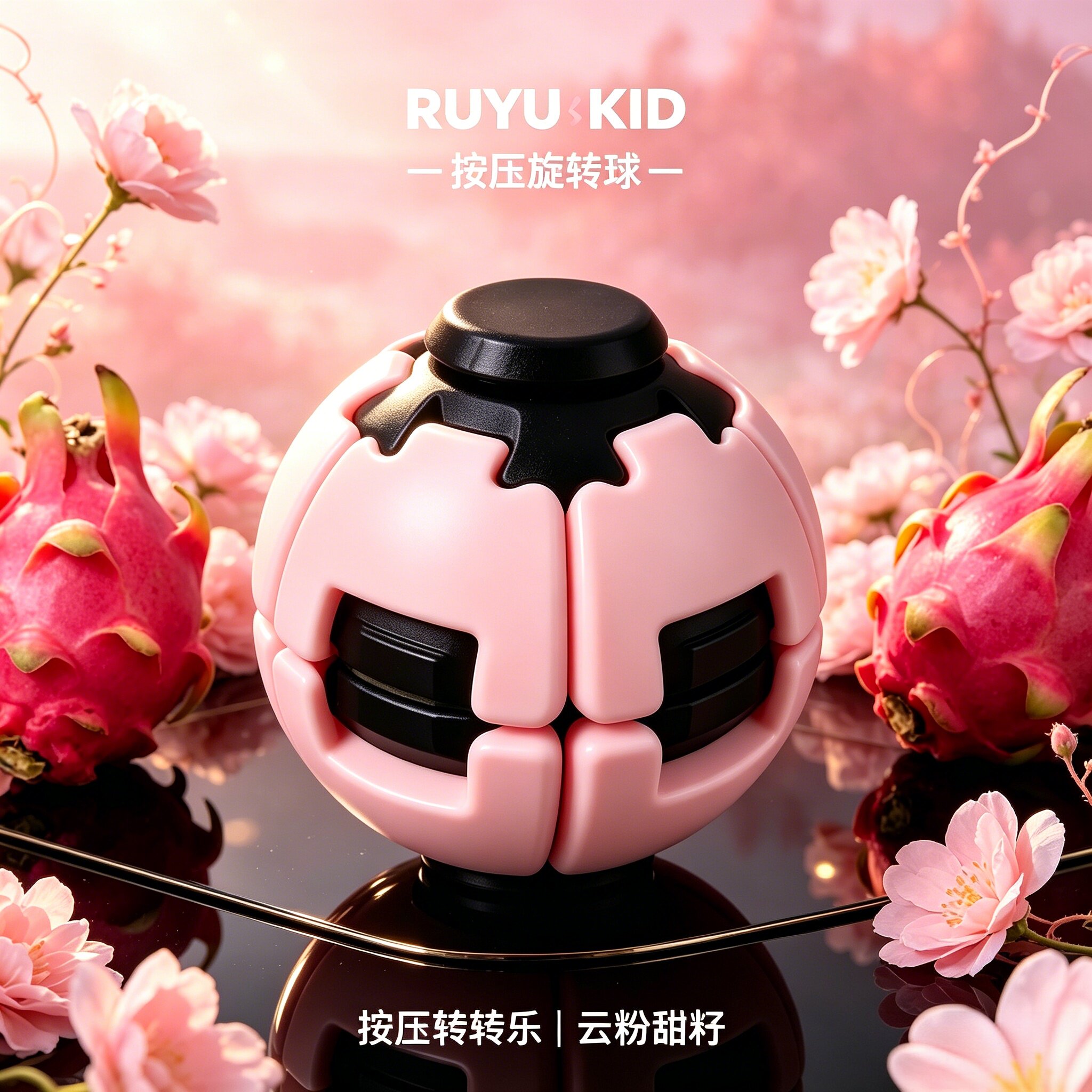 儿童按压旋转球3d打印多巴胺解压球edc益智玩具指尖陀螺桌面摆件