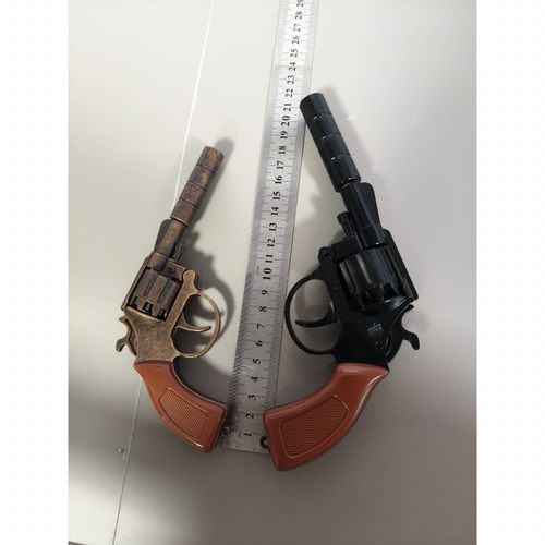 迷你左轮砸炮枪金属玩具枪80后怀旧玩具模型打响枪玩具不可发射