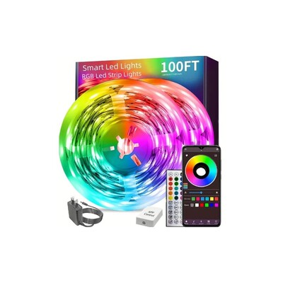 100ft(2 Rolls Of 50ft)LED Lights,RGB Color Changing Music S