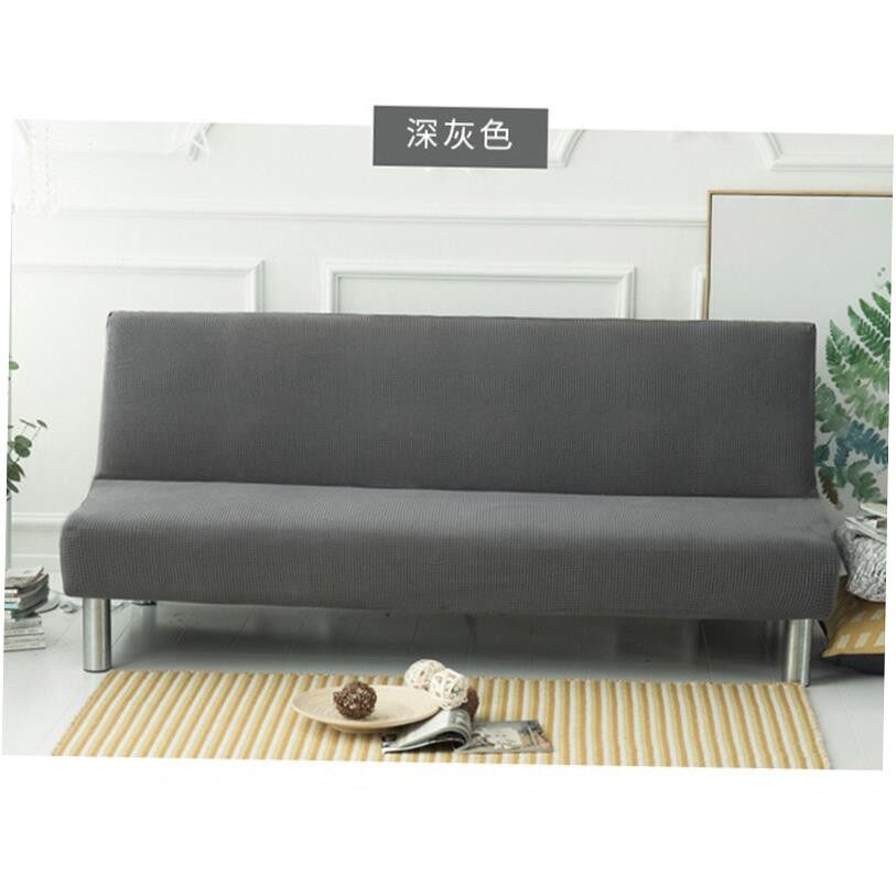 Folding armless sofa bed cover full stretch universal sofa图片