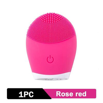 Electric Silicone Facial Brush Cleansing Skin Massager Face