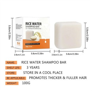 Anti Loss Clarifying Rice Water 2 In 1 Hair Growth Shampoo C