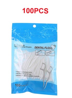 50/100pcs Dental Floss Flosser Picks Toothpicks Teeth Stick