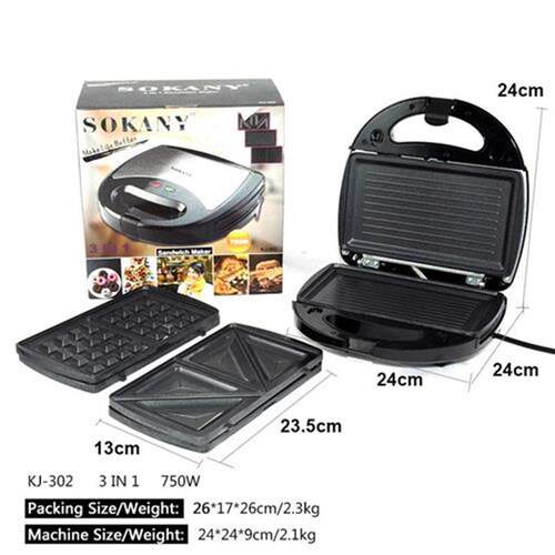 Sandwich Maker Toaster Bread Oven Electric Grill Machine