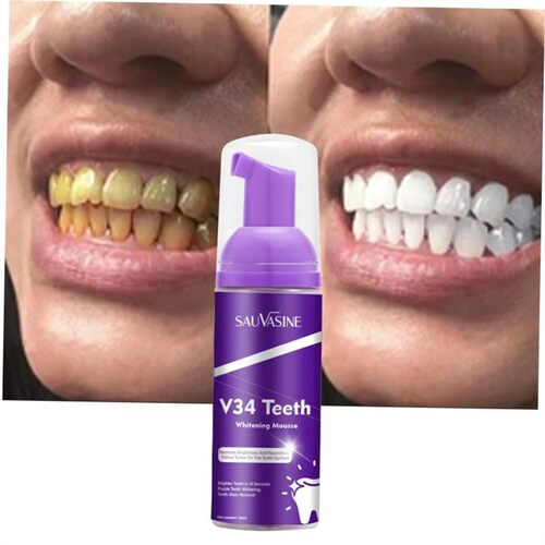 V34 Teeth Colour Corrector Serum Instant Whitening Purple To