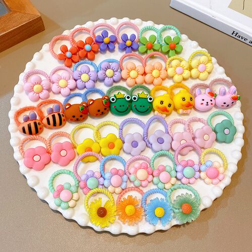 Children cartoon scrunchie rubber band baby hair accessories
