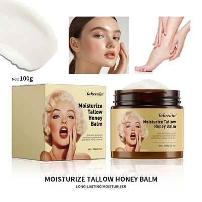 100g/3.5 0z. Moisturize Tallow Honey Balm Whipped Beef Tallo