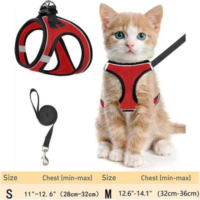 Cat Harness and Leash for Walking Escape Proof, Adjustable K