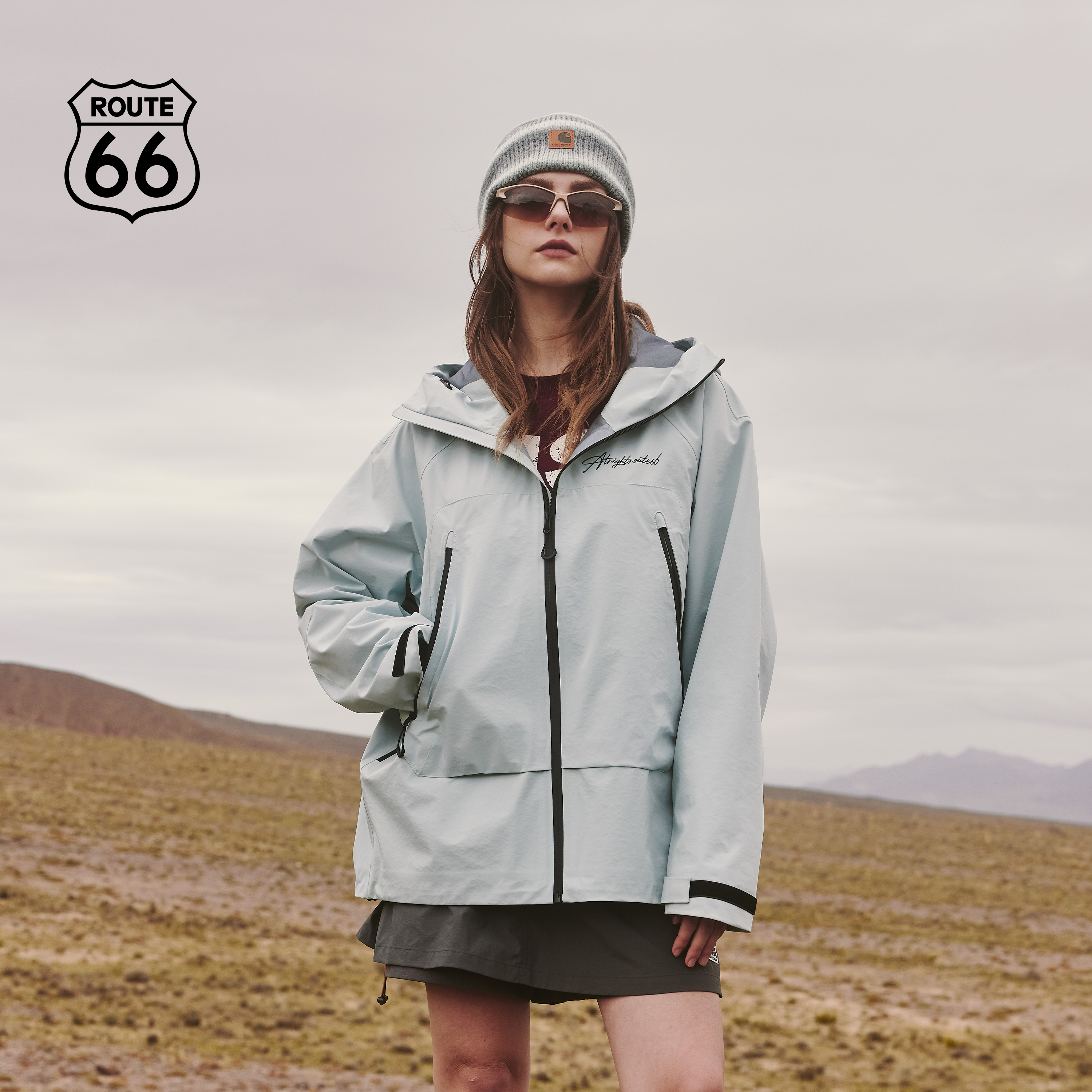 ROUTE66户外防水防风硬壳冲锋衣