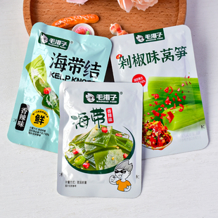 毛海子海带毛海子海带结香辣味小菜解馋休闲零食品小吃剁椒味莴笋