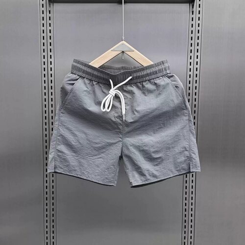 夏季男士新款抽绳设计纯色四分裤