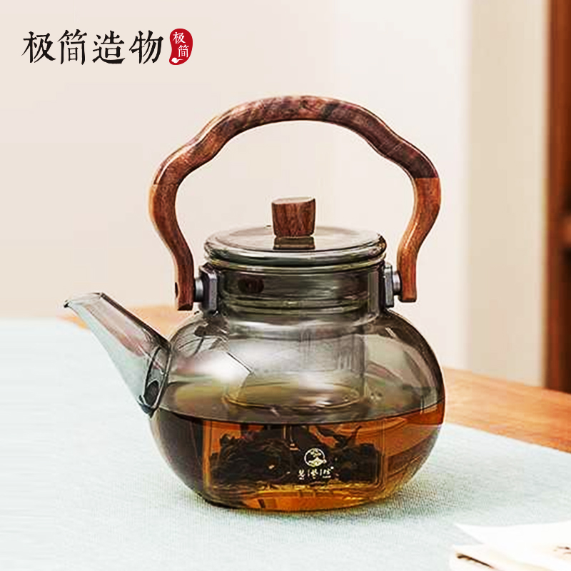 大容量提梁壶高硼硅耐热玻璃