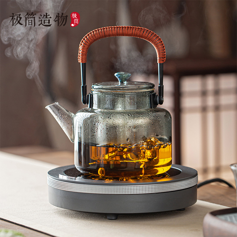 明轩高硼硅玻璃茶壶泡茶可明火