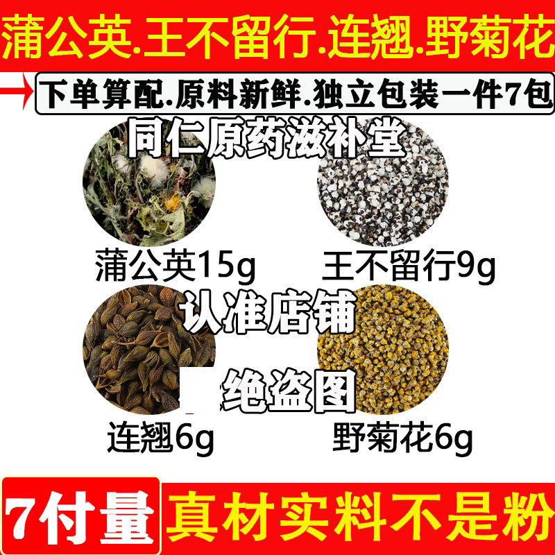 蒲公英15王不留行连翘野菊花