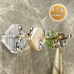 挂钩承重力强轻奢挂钩粘胶强力承重免打孔浴室卫生间粘钩厨房壁挂