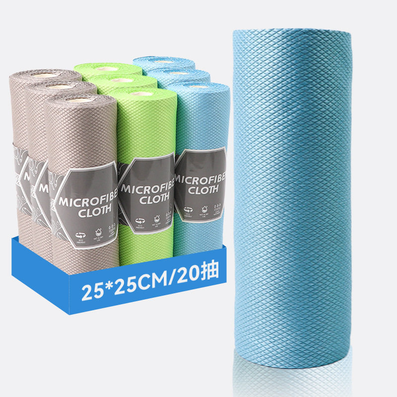 跨境手撕鱼鳞抹布家用擦玻璃餐具去水痕洗碗巾多功能厚款厨房抹布