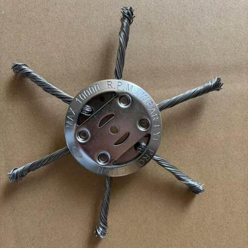 6寸 9寸 10寸割草机配件钢丝轮除草轮园林砖缝除草刷打草头除草盘