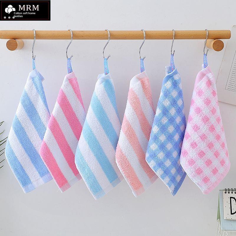 幼儿园专用小毛巾中间挂绳幼儿园小毛巾洗脸小方巾纯棉擦手巾挂式