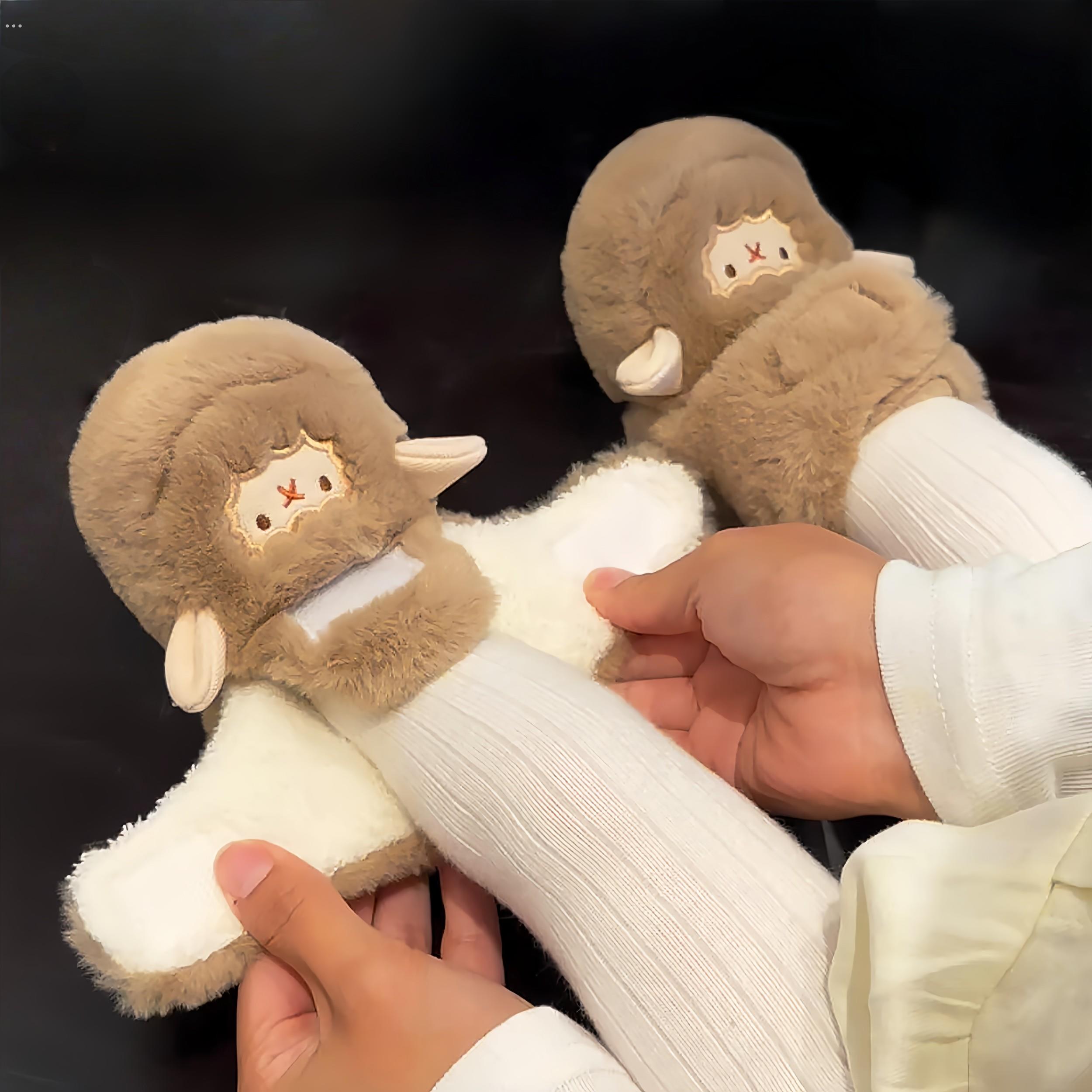 可爱小羊~秋冬婴儿学步宝宝学步袜步前鞋防滑加绒保暖软底棉鞋