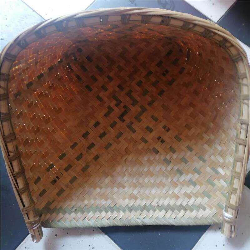 竹编撮箕开口簸箕青皮家用垃圾铲粮食搬运晾晒收纳篮晾晒沥水竹篮