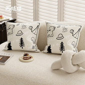 卡通小狗沙发抱枕客厅卧室床头靠枕汽车办公室午休枕头可拆洗含芯