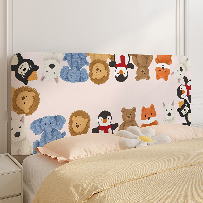 卡通床头套罩2025新款万能通用靠背垫床头可拆洗靠垫防尘遮丑罩套