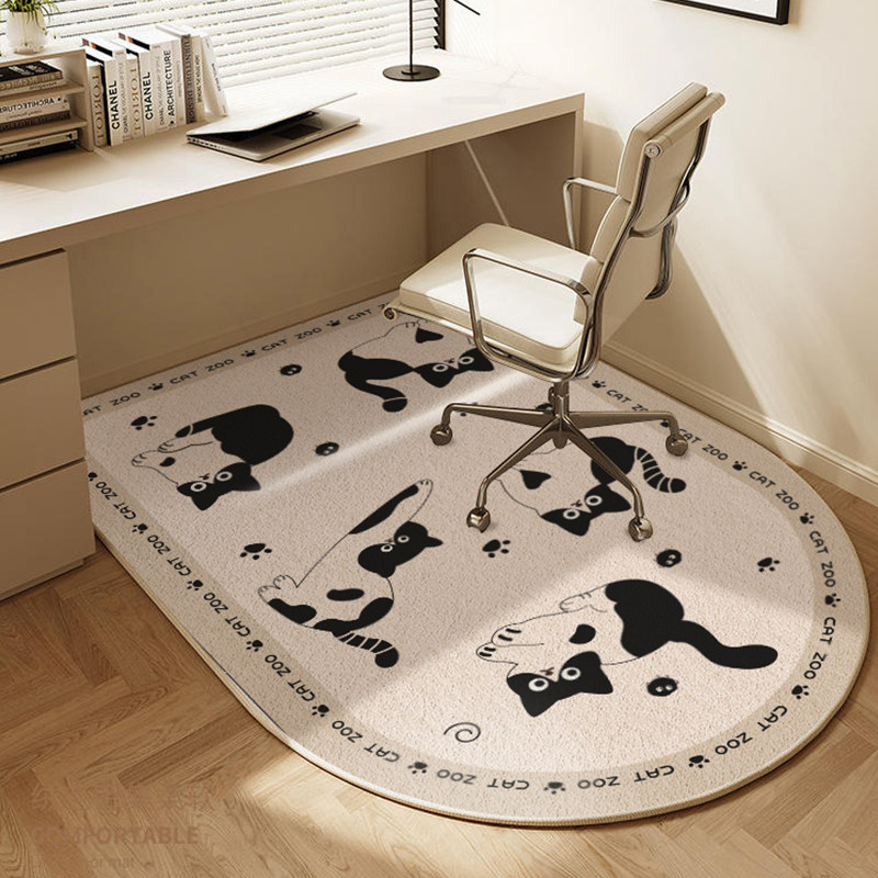 卡通转椅地垫卧室化妆椅可爱电脑椅子垫书房免打理家用书桌下地毯,居家布艺,地毯,淘宝优惠券,粉丝福利购,淘宝优惠卷