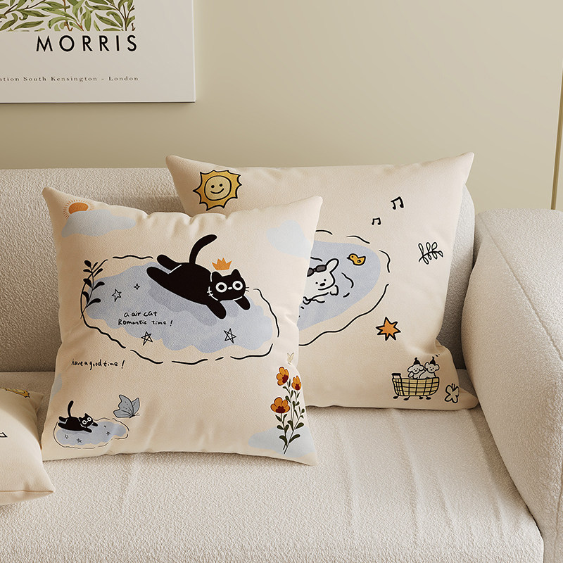可爱猫咪抱枕套沙发客厅卧室床头床上靠背靠枕可拆卸含芯飘窗靠垫,居家布艺,靠垫/抱枕,淘宝优惠券,粉丝福利购,淘宝优惠卷