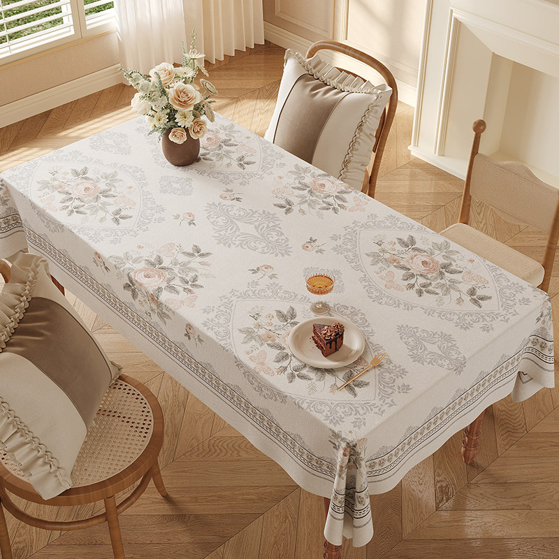法式轻奢桌布防水防油免洗桌垫高级感茶几台盖布桌面防烫保护盖巾,居家布艺,桌布,淘宝优惠券,粉丝福利购,淘宝优惠卷
