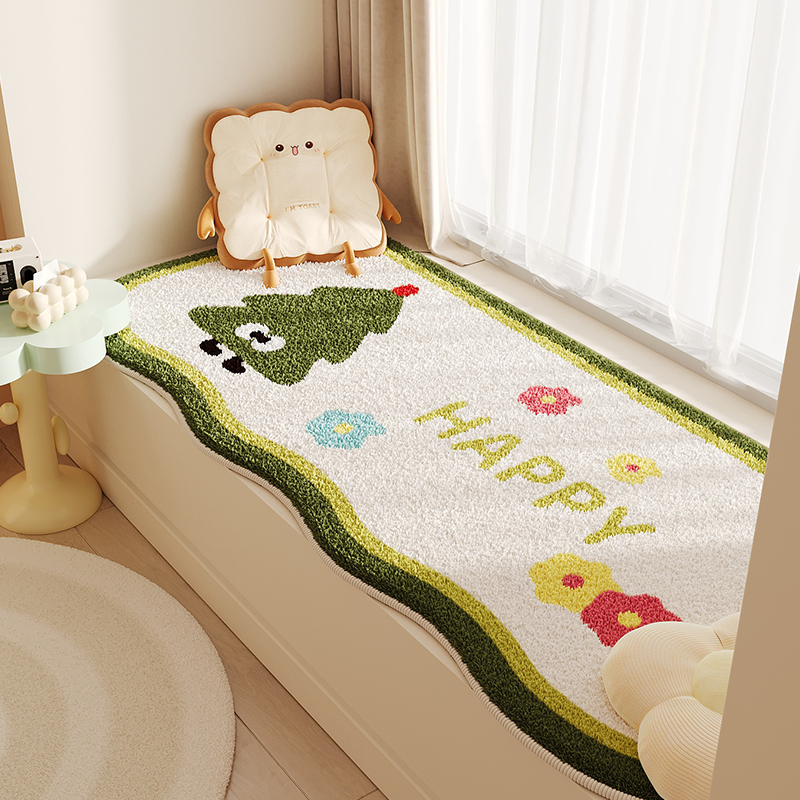 飘窗垫窗台垫子可洗阳台卧室床边四季通用仿羊绒加厚坐垫家用地毯