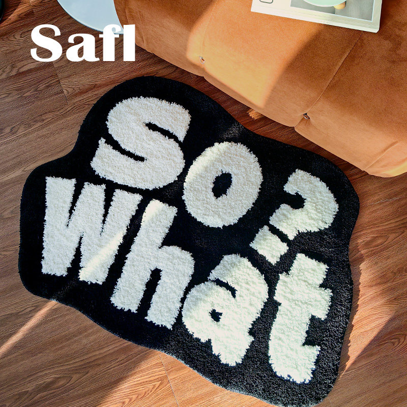 异形简约字母地毯卧室客厅衣帽间装饰脚垫子植绒防滑床边床前地垫,居家布艺,地毯,淘宝优惠券,粉丝福利购,淘宝优惠卷