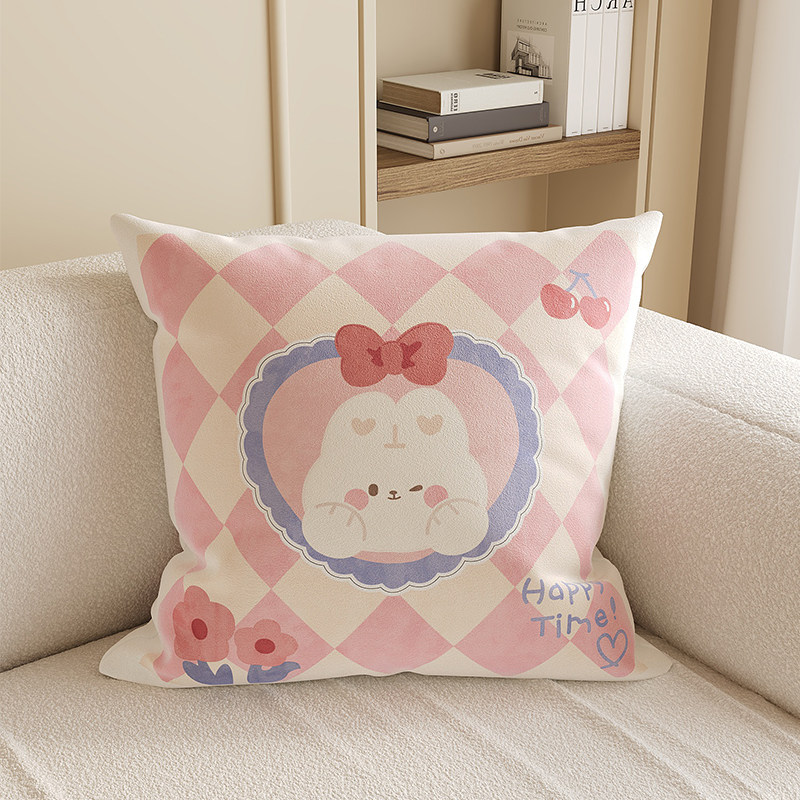 卡通可爱粉色沙发靠枕客厅靠背靠垫卧室床头床上含芯腰靠飘窗腰枕,居家布艺,靠垫/抱枕,淘宝优惠券,粉丝福利购,淘宝优惠卷