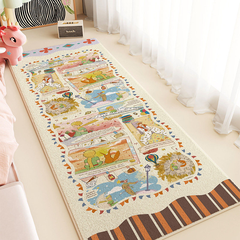 卡通小王子儿童房地毯女孩卧室房间床边地垫阅读区仿羊绒防滑脚垫,居家布艺,地毯,淘宝优惠券,粉丝福利购,淘宝优惠卷