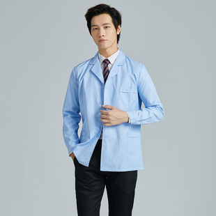 医院医医生护士工作服牙科诊所中医师服冬款 白大褂男短款 小褂长袖