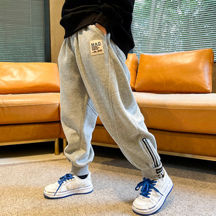 男童裤子2023新款运动裤中大童春秋款儿童卫裤加绒春装时髦帅气潮