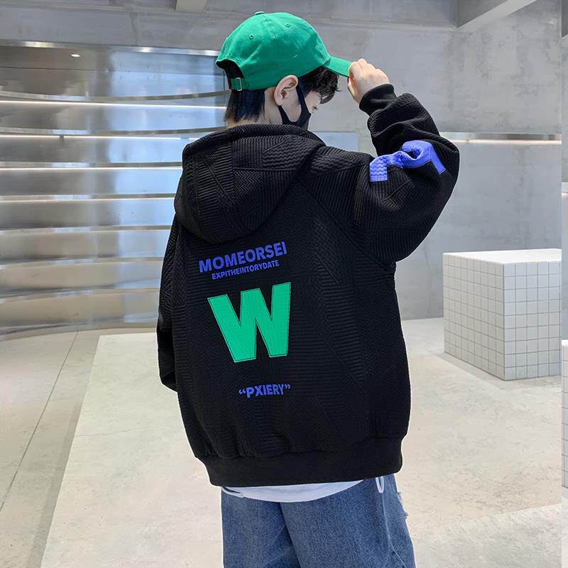 儿童装男童春装外套春秋冬款2025新款春季加绒中大童痞帅气男孩潮