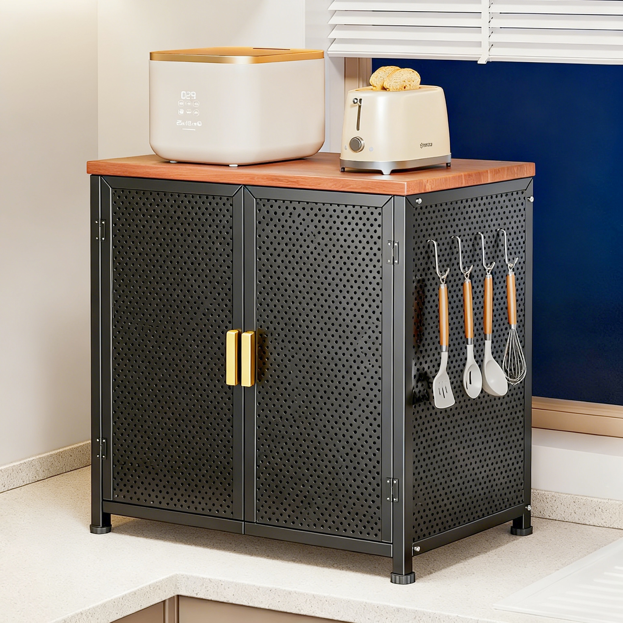 厨房多功能置物架家用双层台面调料储物柜厨具用品碗碟碗筷收纳架